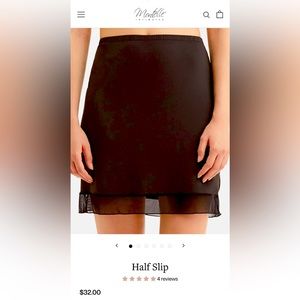 NWT . . .  Montelle Intimates Half Slip  |  Black / Noir